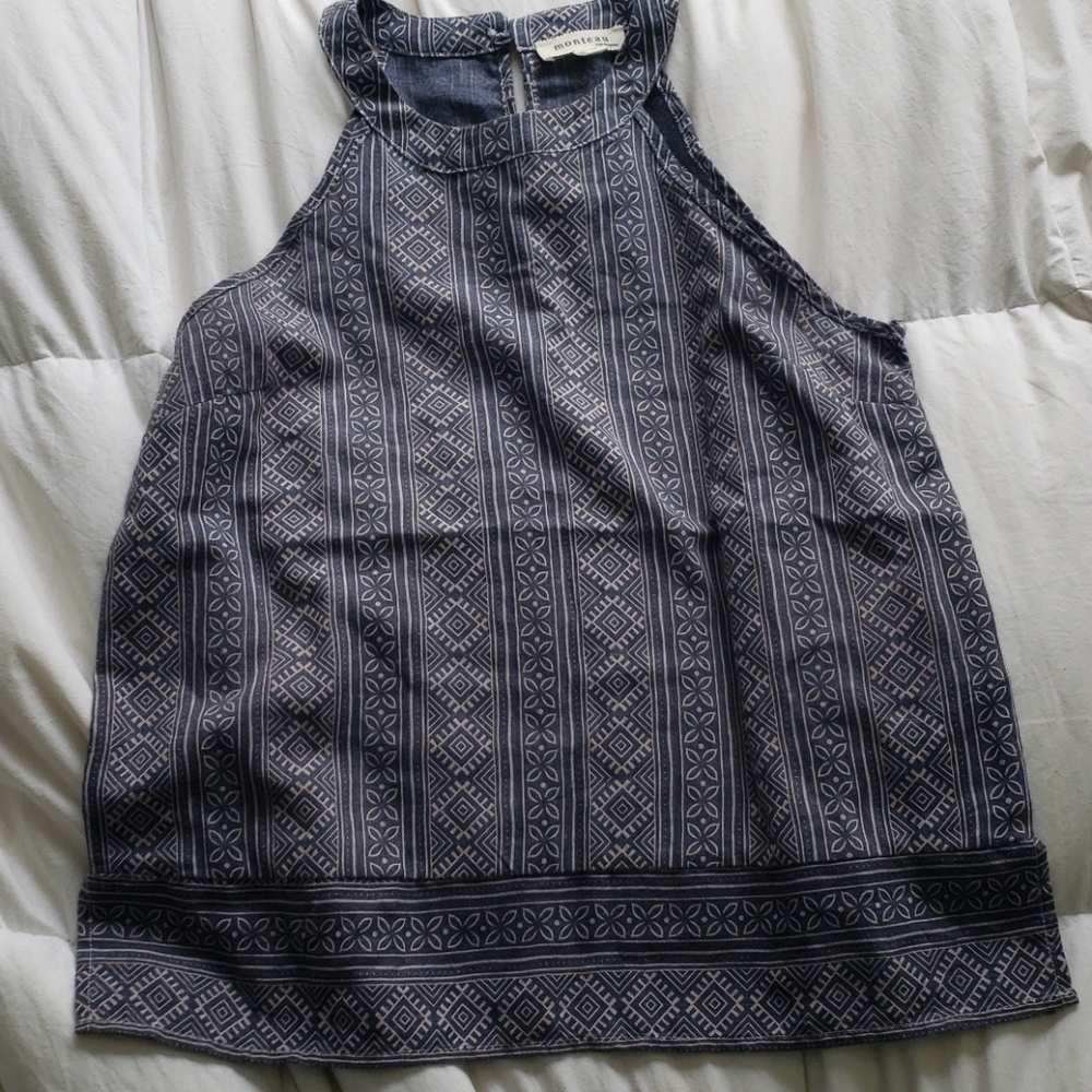 Anthro szS Monteau sleeveless cotton blouse